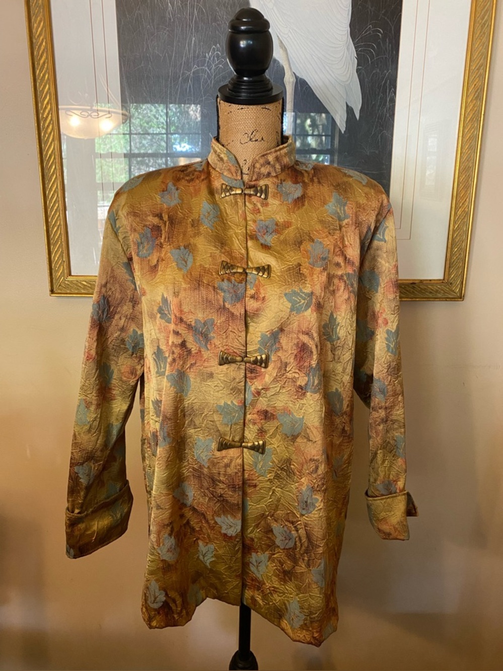 VTG Women’s Silverado Albuquerque Tapestry Jacket Metal Toggles Western Boho LG